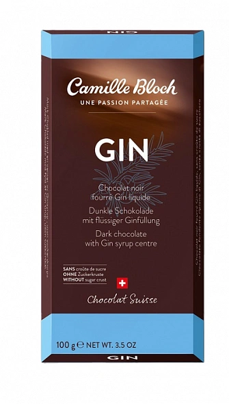 Camille Bloch Swiss Dark Chocolate With Gin 100G.