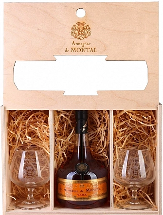 Armagnac De Montal Vsop + 2 Glasses