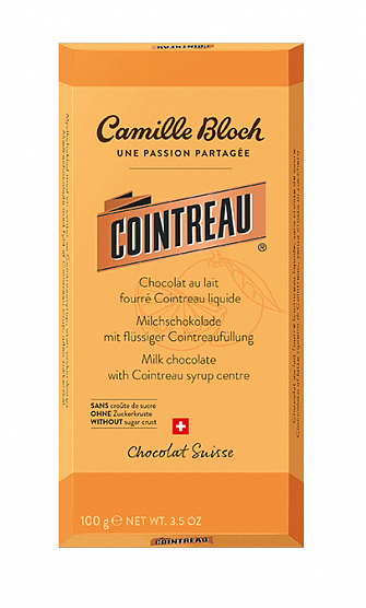 Camille Bloch Swiss Milk Chocolate With Cointreau 100G.