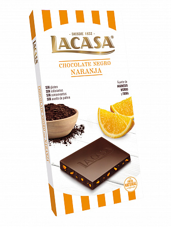 Dark Chocolate With Orange Lacasa, 100Gr.