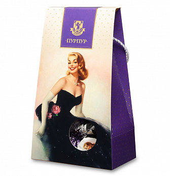 Chocolate Candies Truffle With Prunes In Cognac Pin Up Purple 150 Gr.