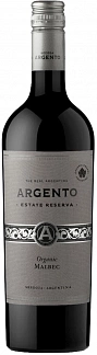 Аргенто Резерва Органик Мальбек, 2019, Красное, Сухое, 14.5%, 0.75Л.
