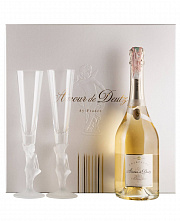 Амур Де Дейц (П/У+2 Хрустальных Бокала), 2010, Белое, Брют, 12%, 0.75Л.