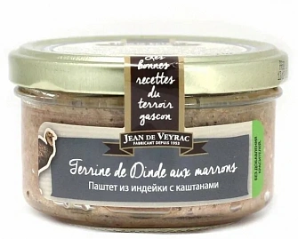 Turkey Pate With Chestnuts Jean De Veyrac 130G.