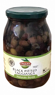 CINQUINA BLACK PITTED OLIVES TAGGIASCA