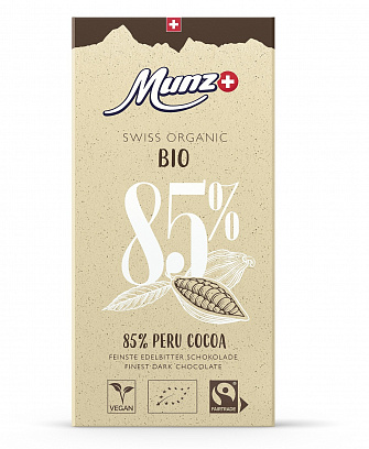 Dark Chocolate Organic 85% Cocoa Peru Munz