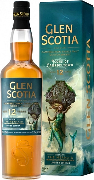Glen Scotia Release №1 The Mermaid Palo Cortado Cask Finish 12 Years Old