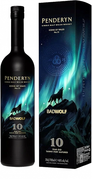 Penderyn Icons Of Wales # 13 Badwolf 10 Year Old