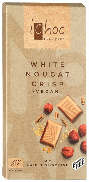 Chocolate White Nougat Criso Vegan Ichoc 80G.